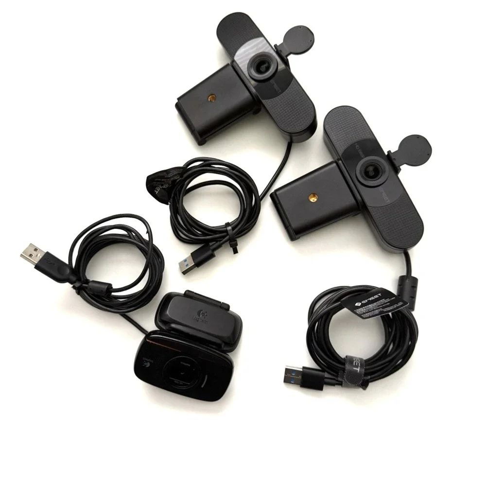 Lot 3 Webcams - 2 EMEET SmartCam C960 1080P HD & 1 Logitech C510 Webcam